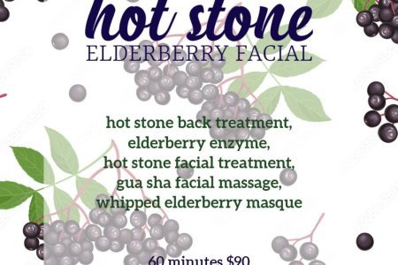 Hot Stone Elderberry Facial 60 min $90